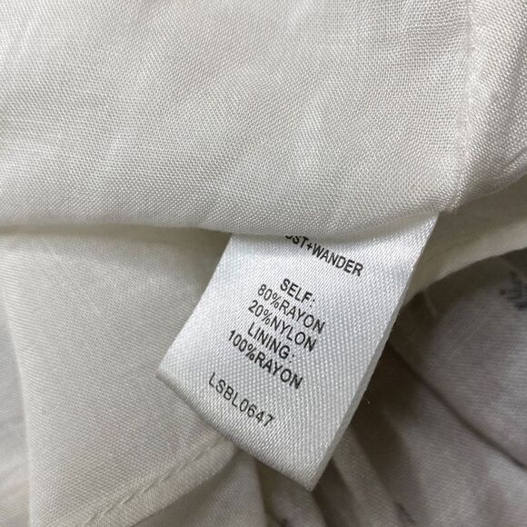 Lost & Wander Ruffle Faux Wrap Rayon Mini Skirt Black White Small - Picture 8 of 9